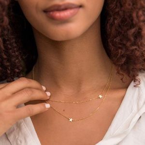 Jennifer Zeuner Double Star Necklace